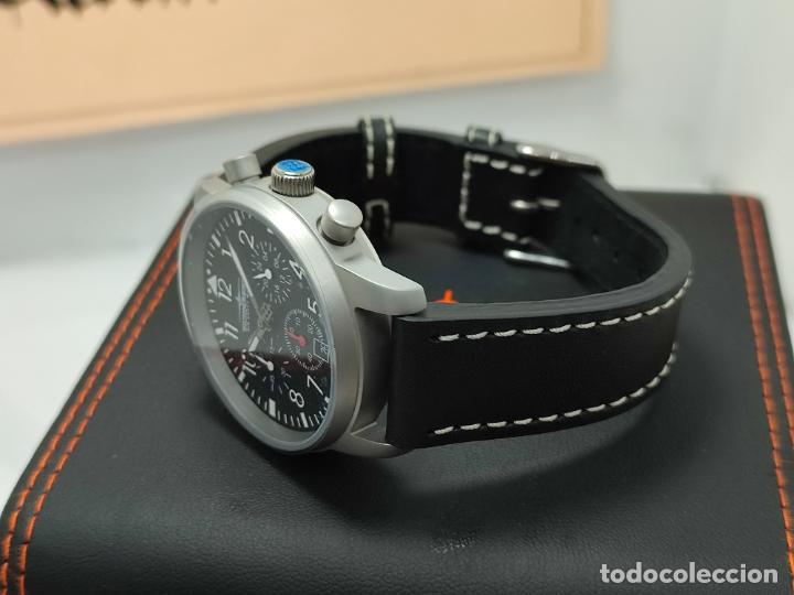 Relojes: Reloj Thunderbirds Multipro Chrono estilo aviador. - Foto 18