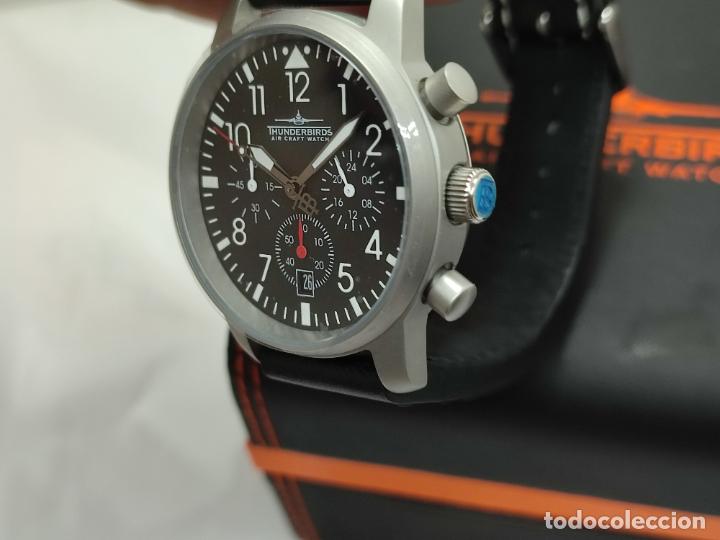 Relojes: Reloj Thunderbirds Multipro Chrono estilo aviador. - Foto 21