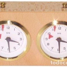 Relojes: CHESS. RELOJ DE AJEDREZ ANÁLOGICO BHB EXCLUSIV, CARCASA DE MADERA DE BOJ. Lote 382226454
