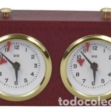 Relojes: CHESS. RELOJ DE AJEDREZ ANÁLOGICO BHB EXCLUSIV, CARCASA DE MADERA DE CAOBA. Lote 382228539