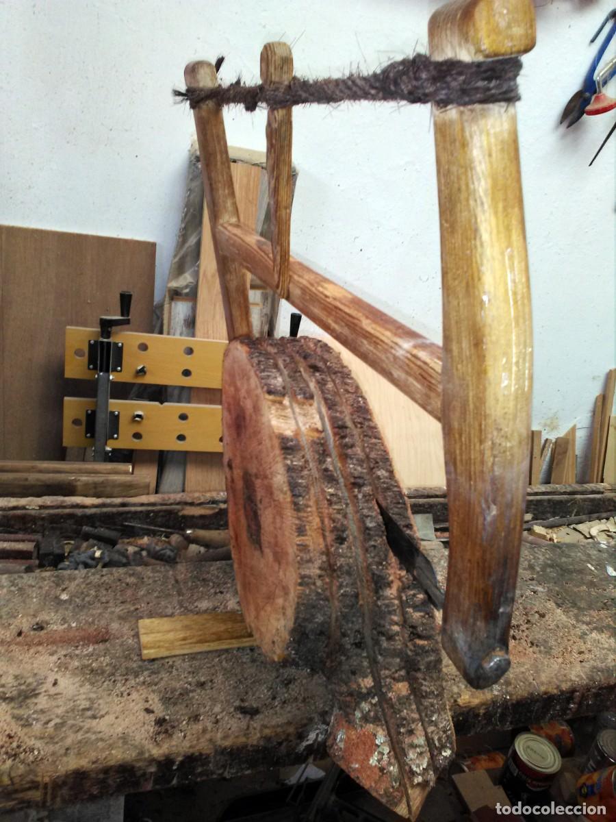 Relojes: Reloj de pared artesanal de madera - Foto 2