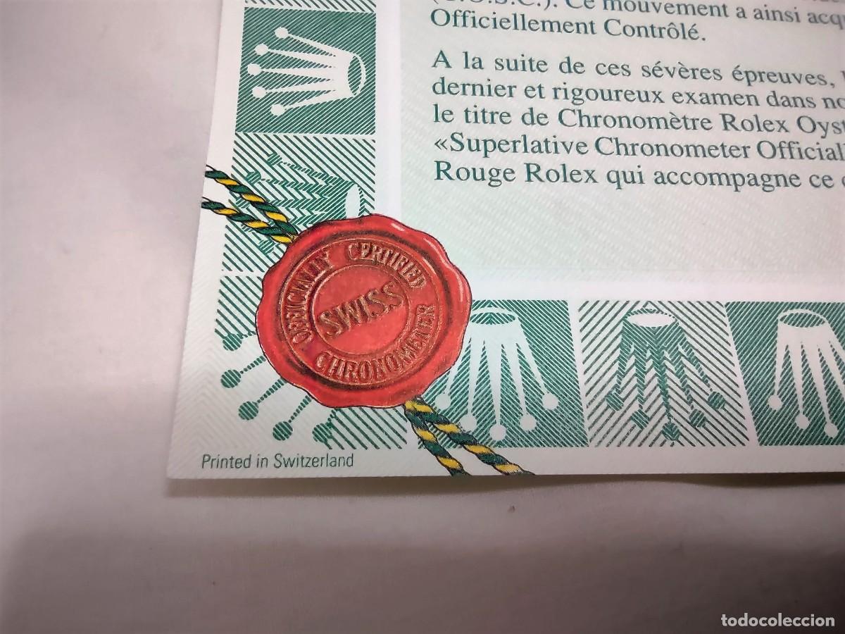 Relojes: ROLEX GUARANTEE CERTIFICATE 14203, CODE 564.00.1V GENUINE AND NICE - Foto 2