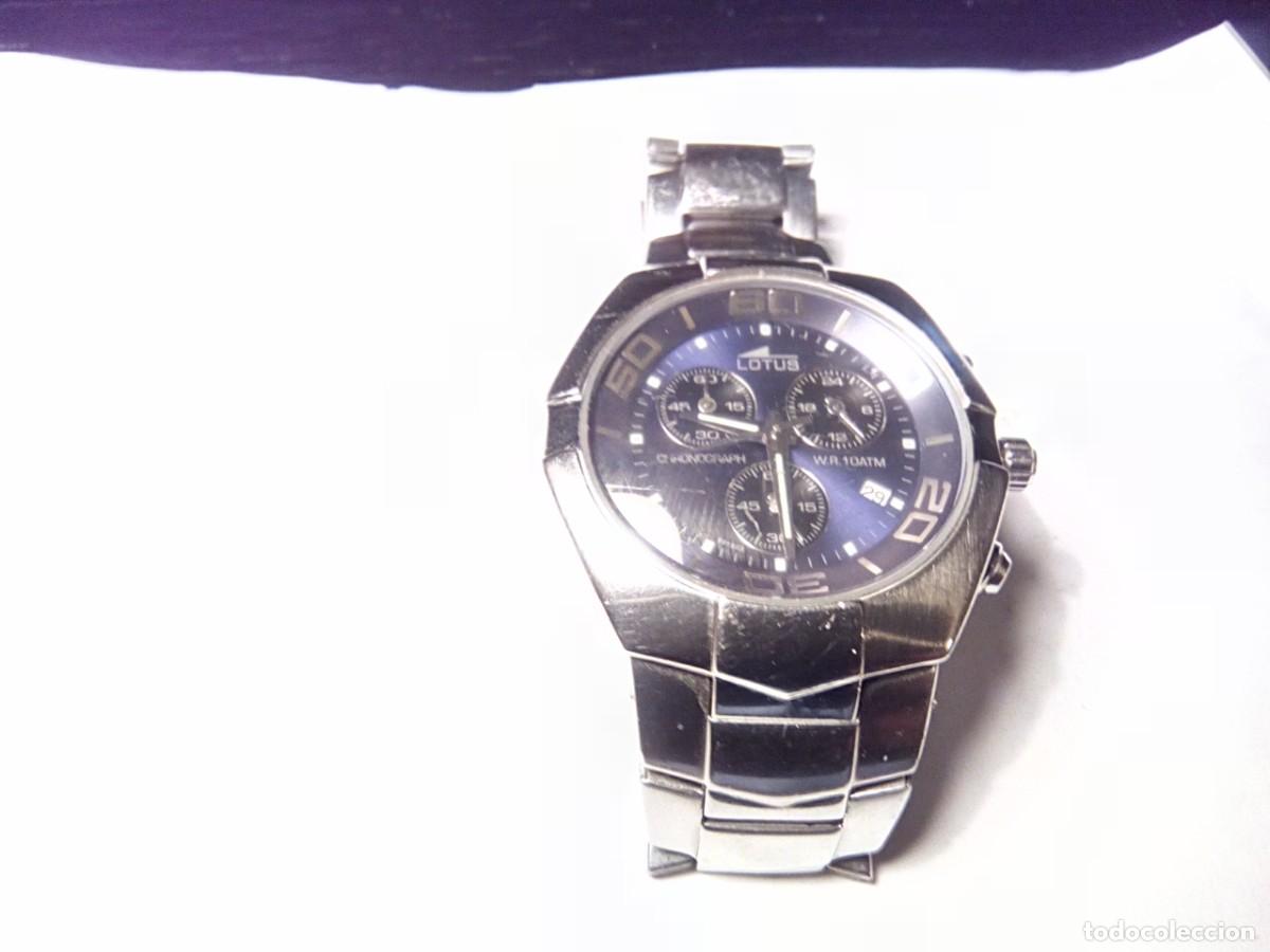 Lotus Cronografo Uomo Quarzo | Orologio Con Cassa In Acciaio Nero E Cinturino In Gomma | Vetro Minerale, Display 24h, 45 Mm