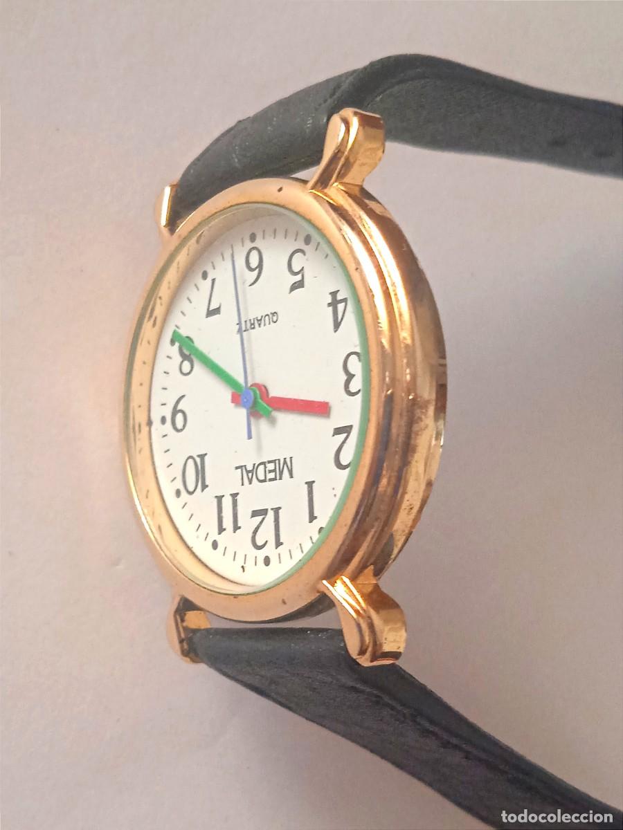 Relojes: RELOJ MEDAL QUART PLAQUE OR NUEVO. - Foto 4