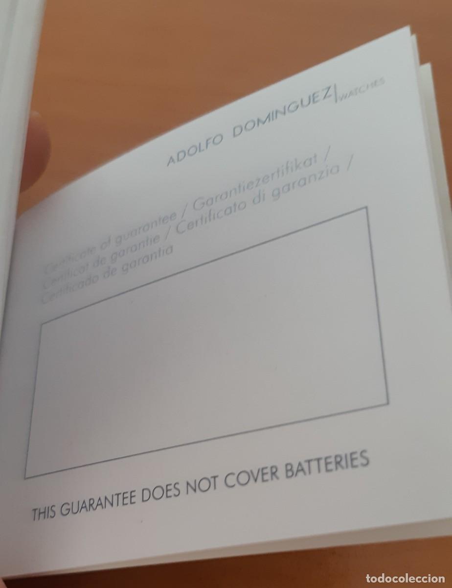Relojes: LIBRO GARANT&Iacute;A ADOLFO DOM&Iacute;NGUEZ, EN BLANCO. - Foto 2