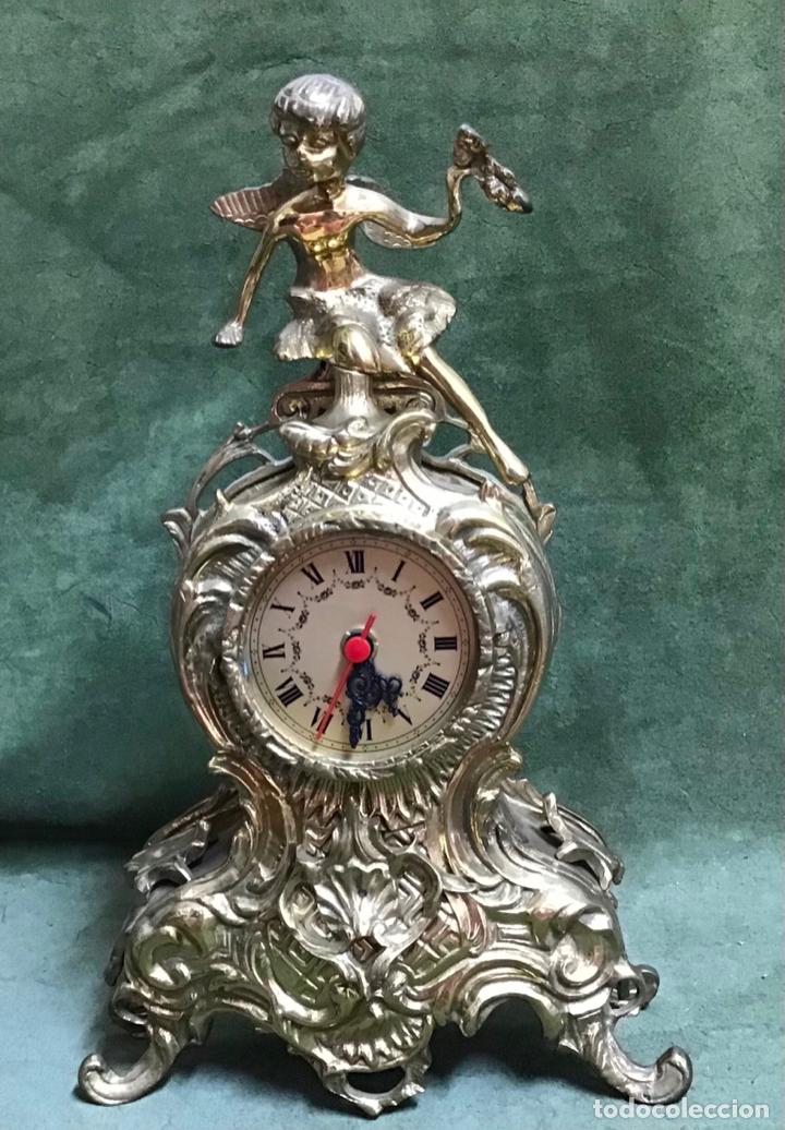 Relojes: GUARNICION DE CANDELABROS Y RELOJ DE CHIMENEA - Foto 2