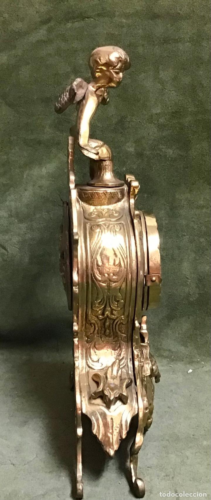 Relojes: GUARNICION DE CANDELABROS Y RELOJ DE CHIMENEA - Foto 4