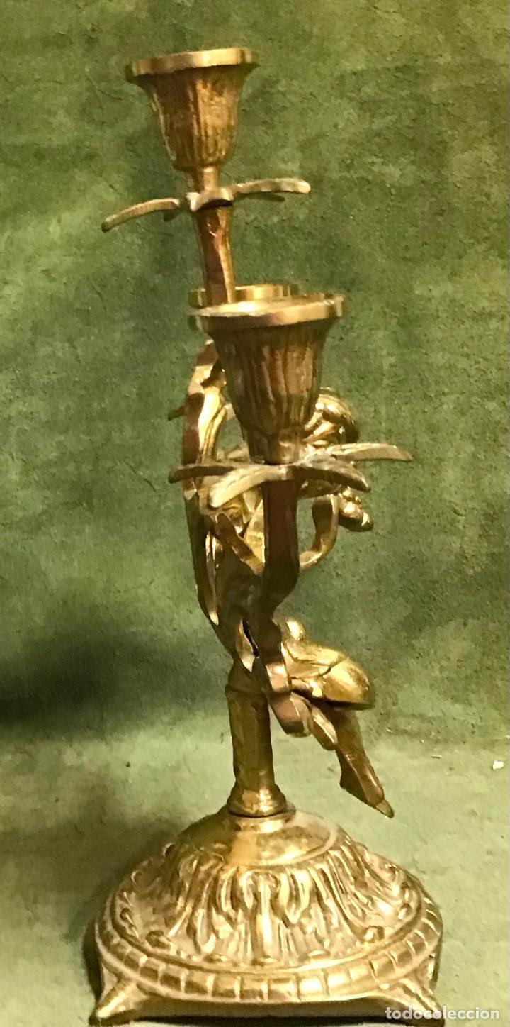 Relojes: GUARNICION DE CANDELABROS Y RELOJ DE CHIMENEA - Foto 7