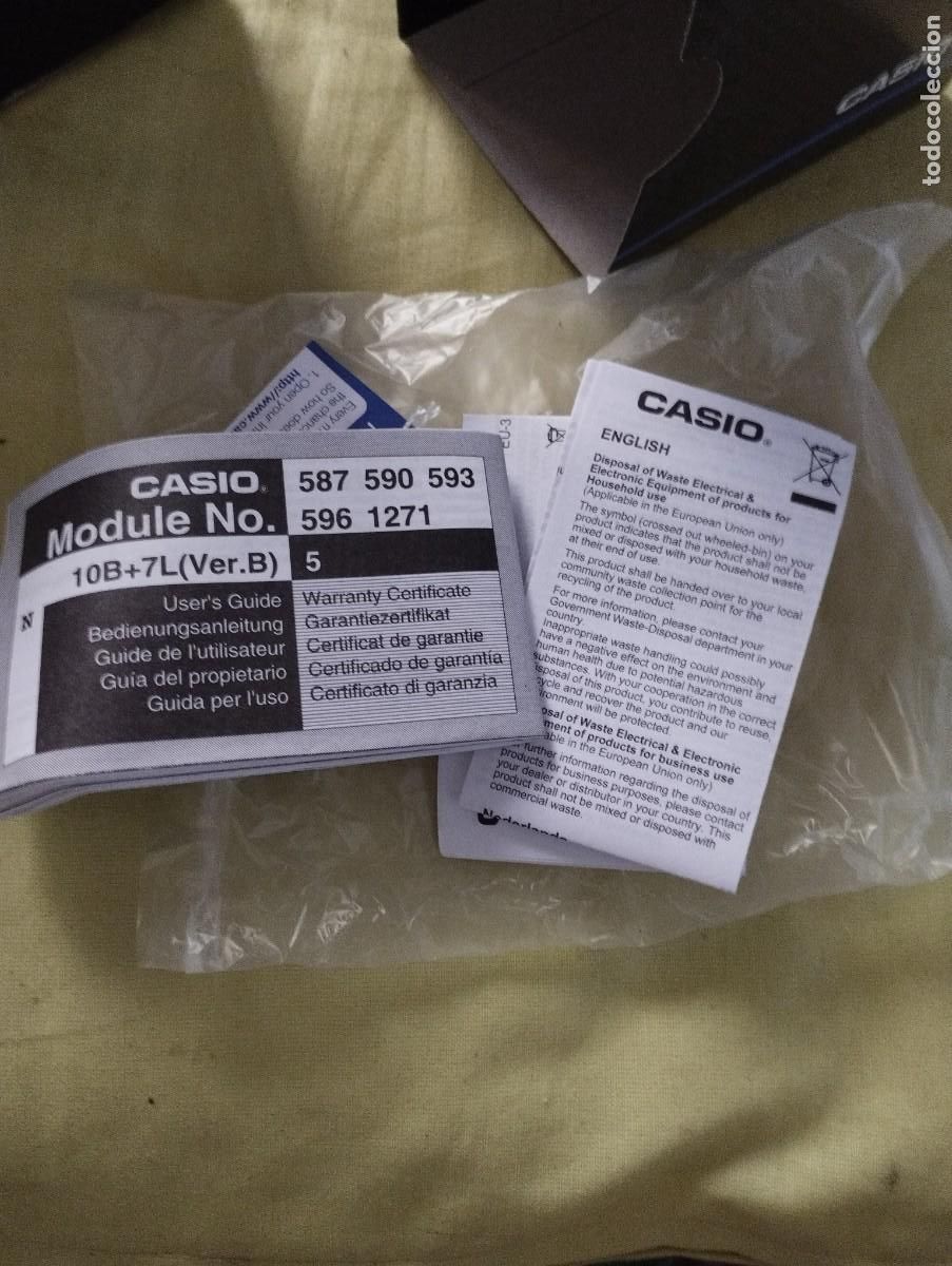 Relojes: Funda de reloj de caballero Casio ,estuche y documentacion - Foto 5