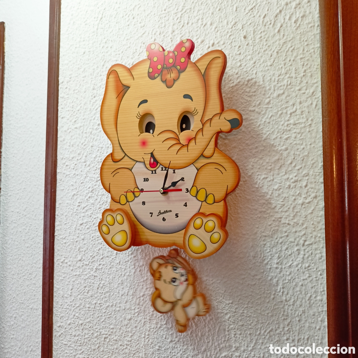 Relojes: RELOJ DE PARED MEDIANO- INFANTIL DE MADERA - Foto 1