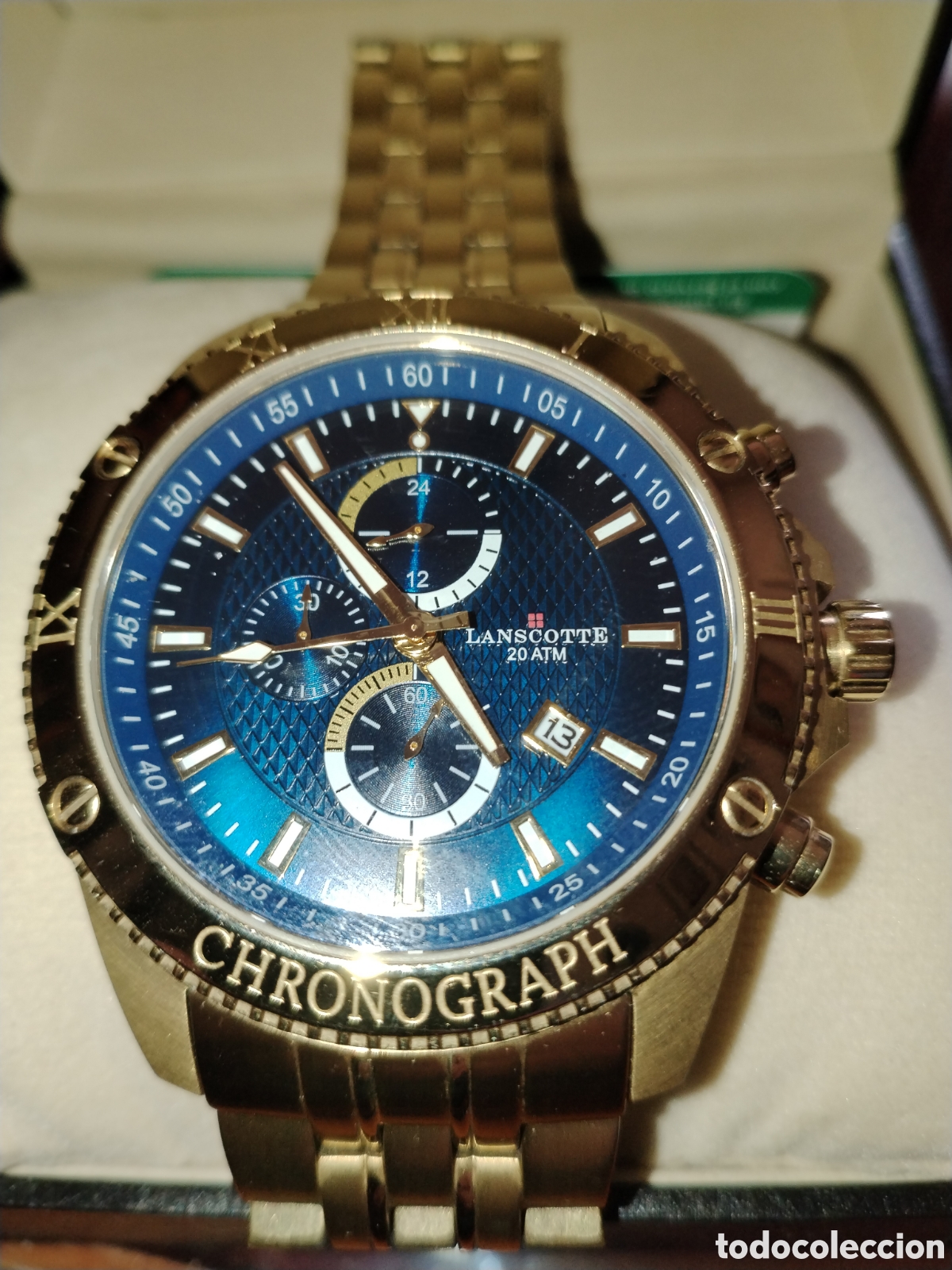 reloj marca lanscotte suizo chronograph acabado - Compra venta en