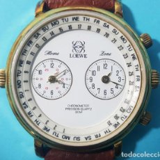 Relojes: RELOJ LOEWE CHRONOMETER PRECISION QUARTZ USADO CON CORREA DE CUERO NUEVA, FUNCIONA