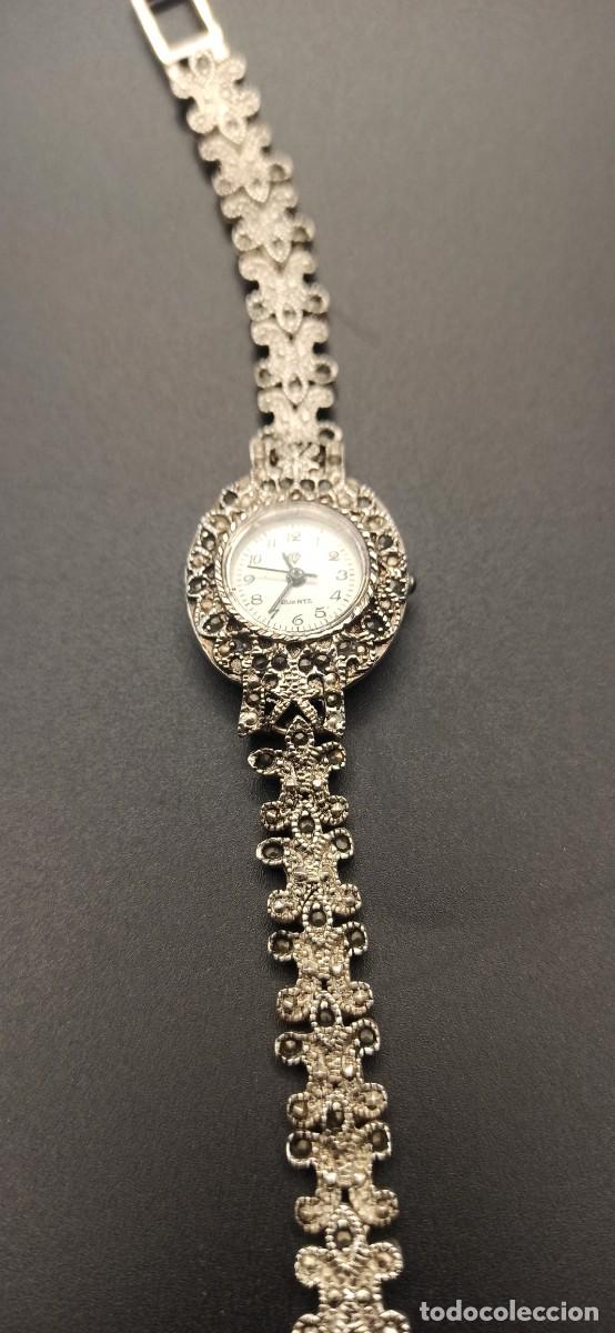 Relojes: Reloj pulsera plata y marquesitas. - Foto 2