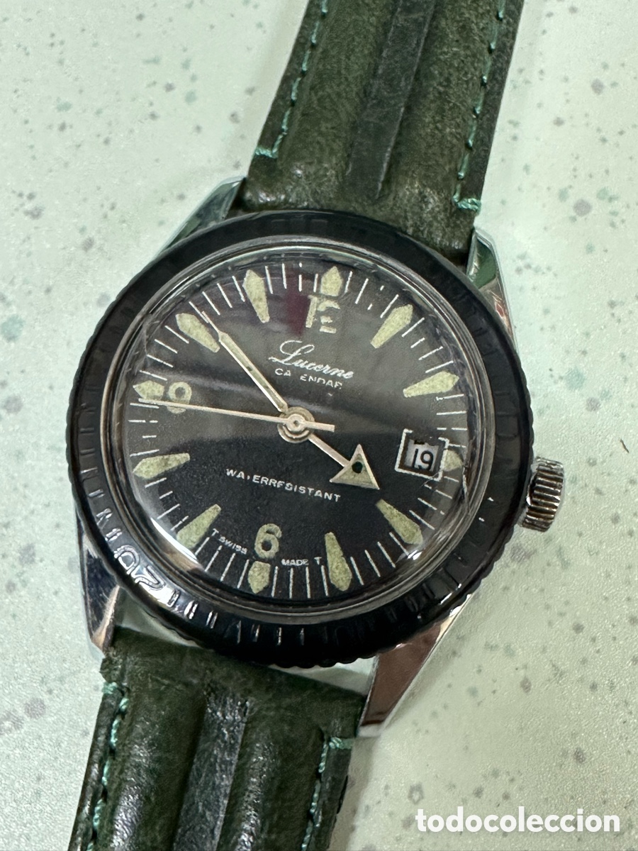 reloj lucerne diver's calendar vintage swiss ma - Buy Watches from other  current brands on todocoleccion