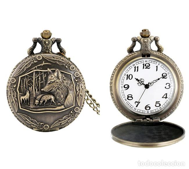 Relojes: Reloj bolsillo Zorros Lobos Perros - Foto 1