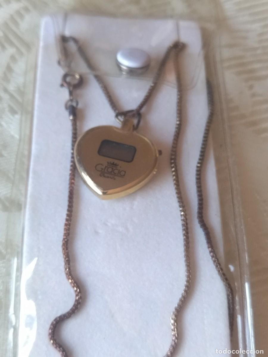 Relojes: Reloj quartz Gracia forma de coraz&oacute;n con cadena. - Foto 4