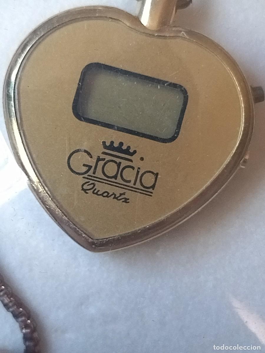 Relojes: Reloj quartz Gracia forma de coraz&oacute;n con cadena. - Foto 5