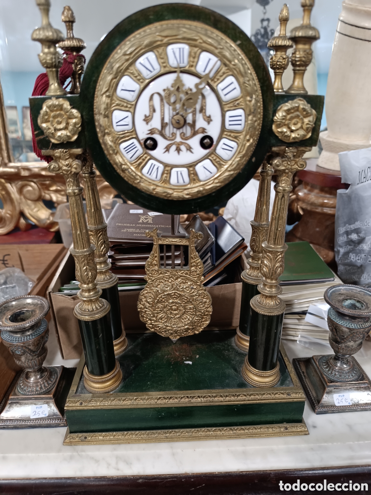 Relojes: Reloj antiguo tipo imperio s. XlX (funciona correctamente) - Foto 2