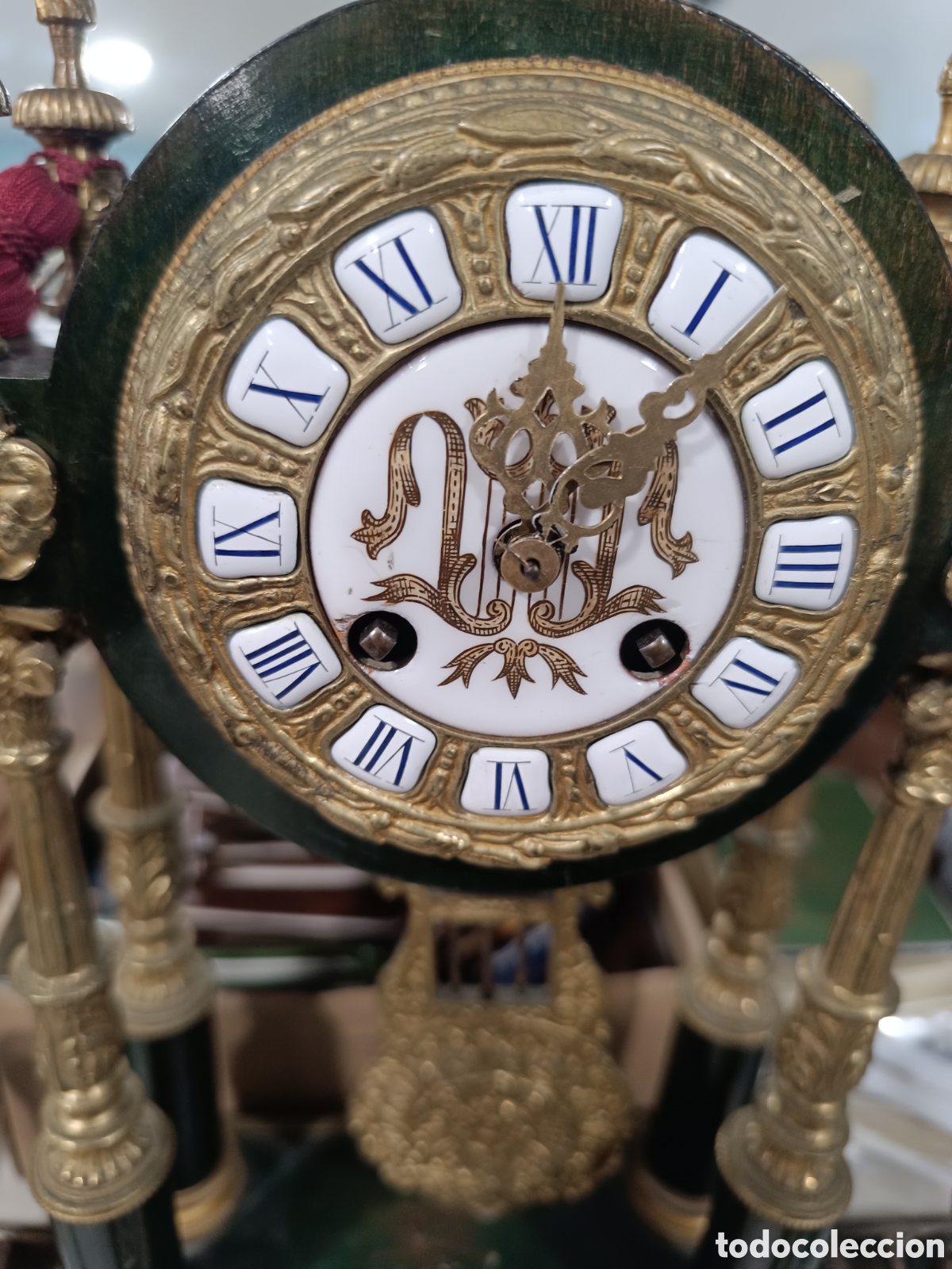 Relojes: Reloj antiguo tipo imperio s. XlX (funciona correctamente) - Foto 4