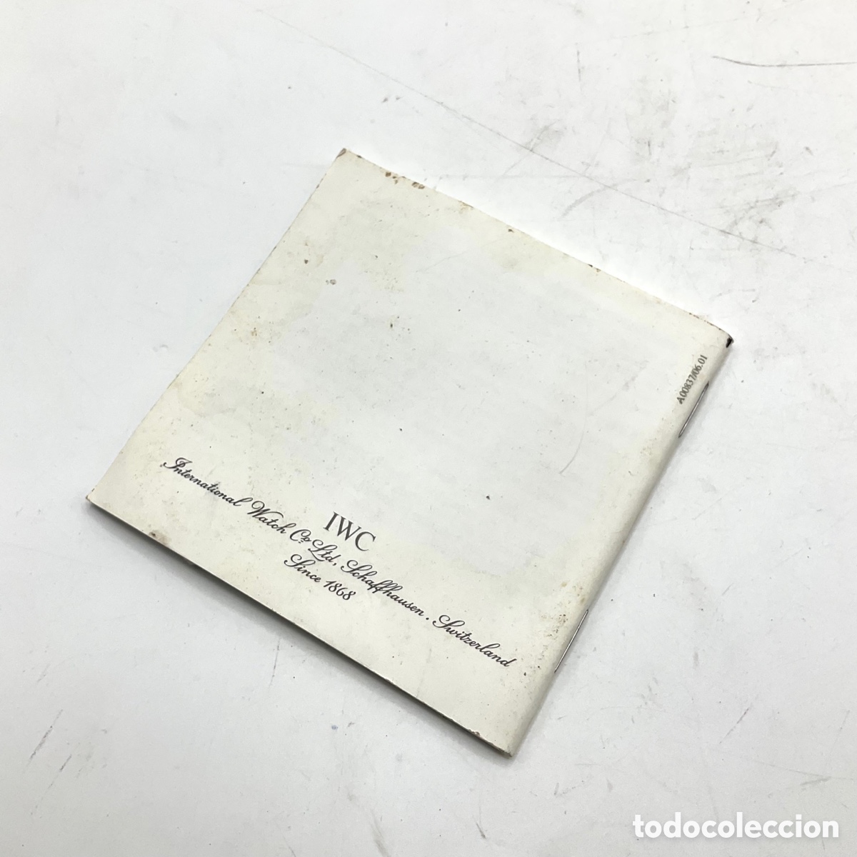 Relojes: IWC Ref. 3741 documento de reloj A00837/06.01 &ldquo;&rdquo; - Foto 2