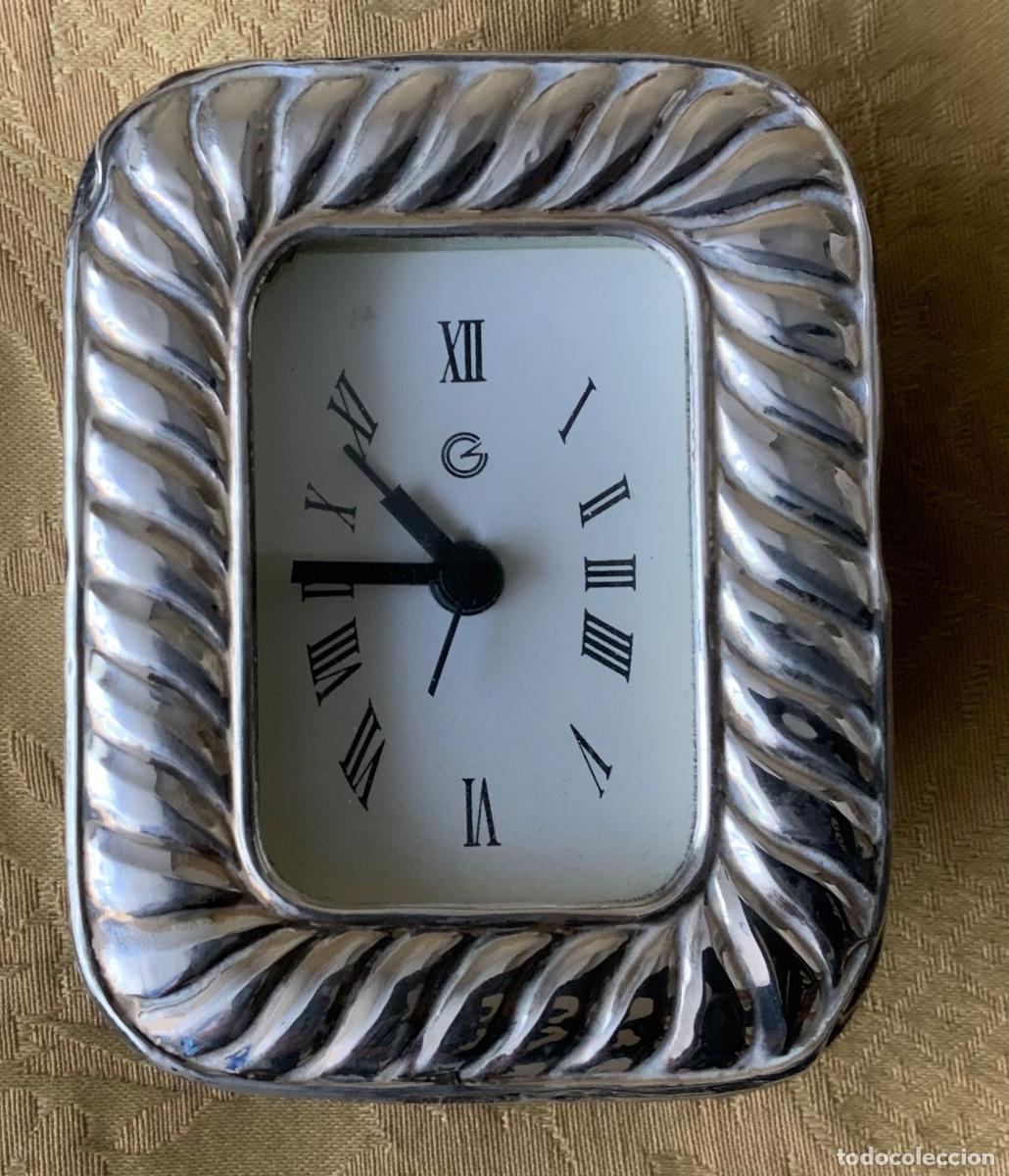 Relojes: RELOJ DESPERTADOR PLATA DE LEY - Foto 1