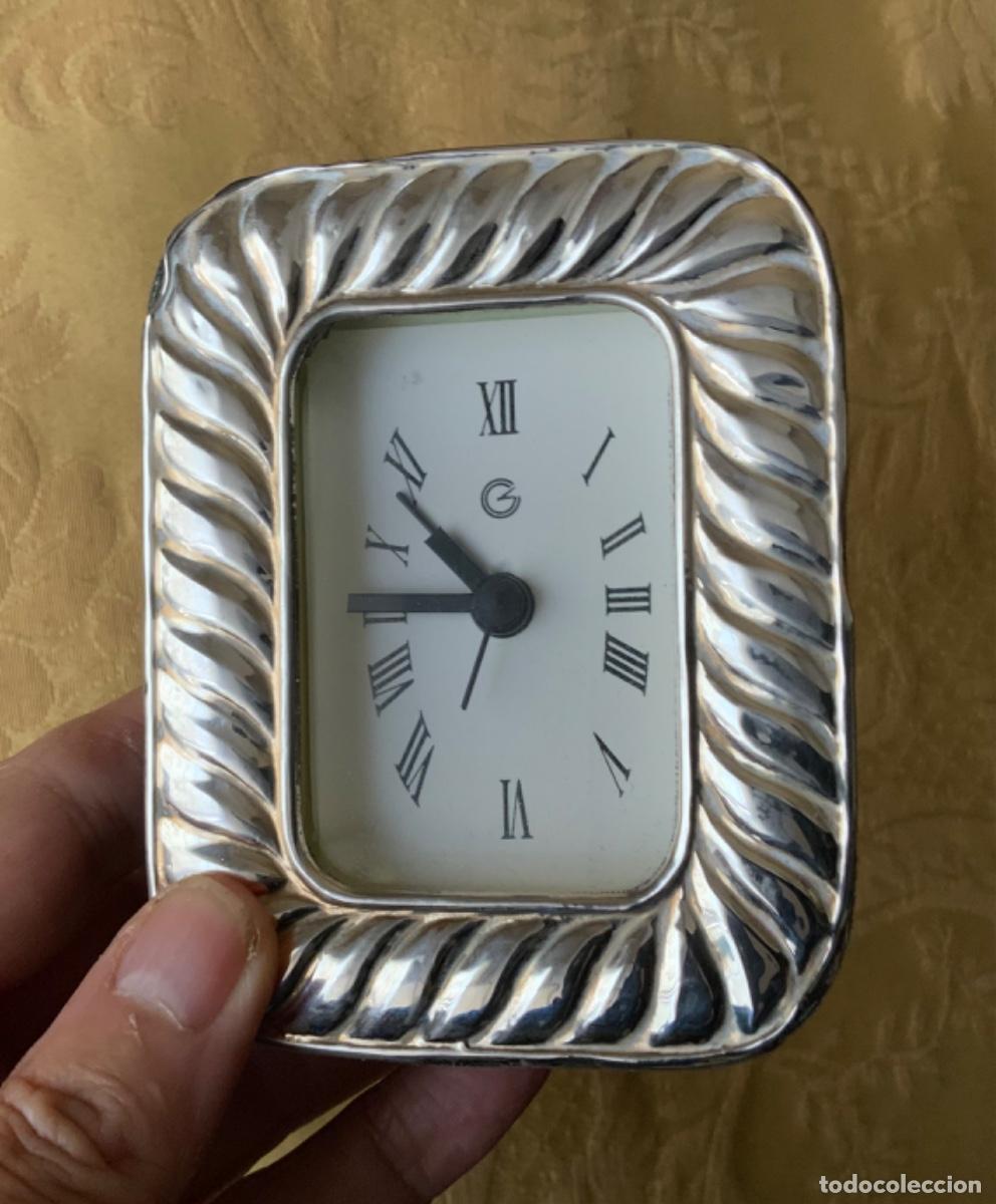 Relojes: RELOJ DESPERTADOR PLATA DE LEY - Foto 2