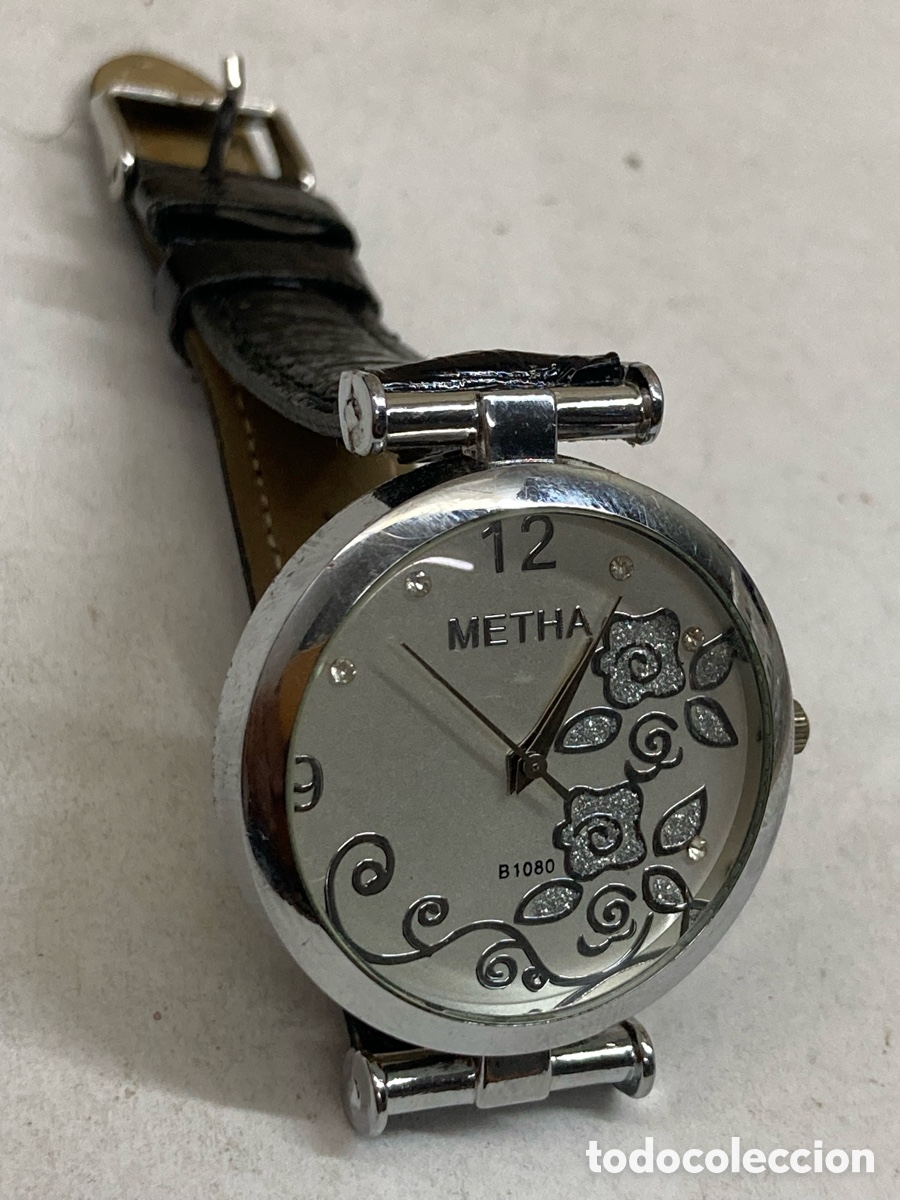 Relojes: Reloj Metha Quartz decorado plateado /CR13-4 - Foto 1