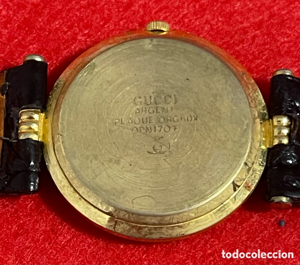 Relojes: Reloj de pulsera chapado en oro Gucci. Funcionando - Foto 4
