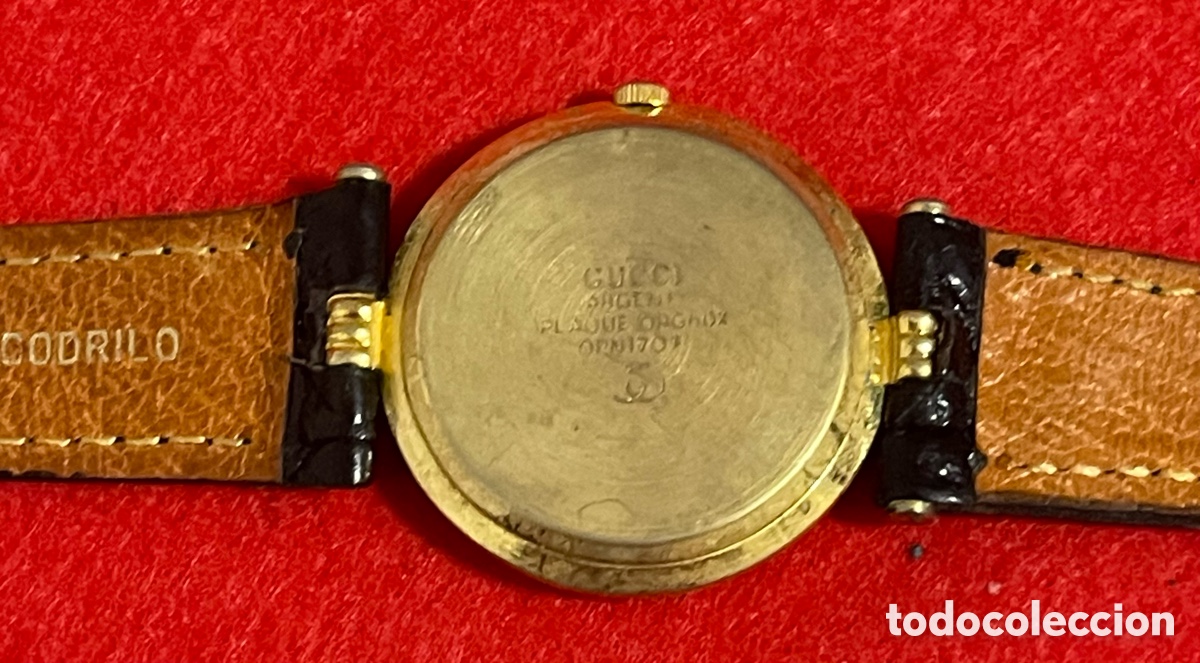 Relojes: Reloj de pulsera chapado en oro Gucci. Funcionando - Foto 5