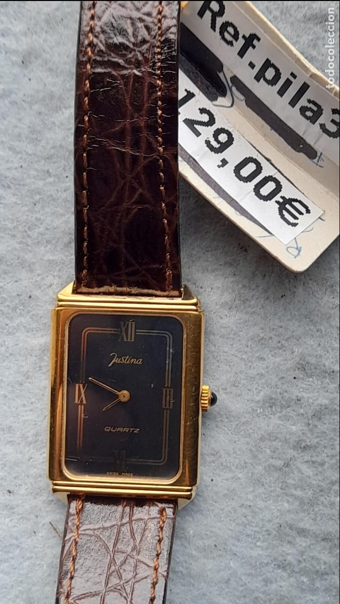 Relojes: Reloj Marca Justina de Cuarzo. Funcionando. - Foto 4