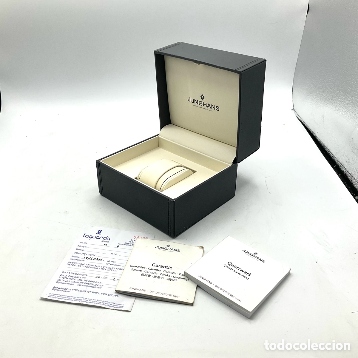 Relojes: JUNGHANS Caja De Reloj Vac&iacute;a con documentaci&oacute;n / Empty Watch Box &rdquo;&rdquo; - Foto 1