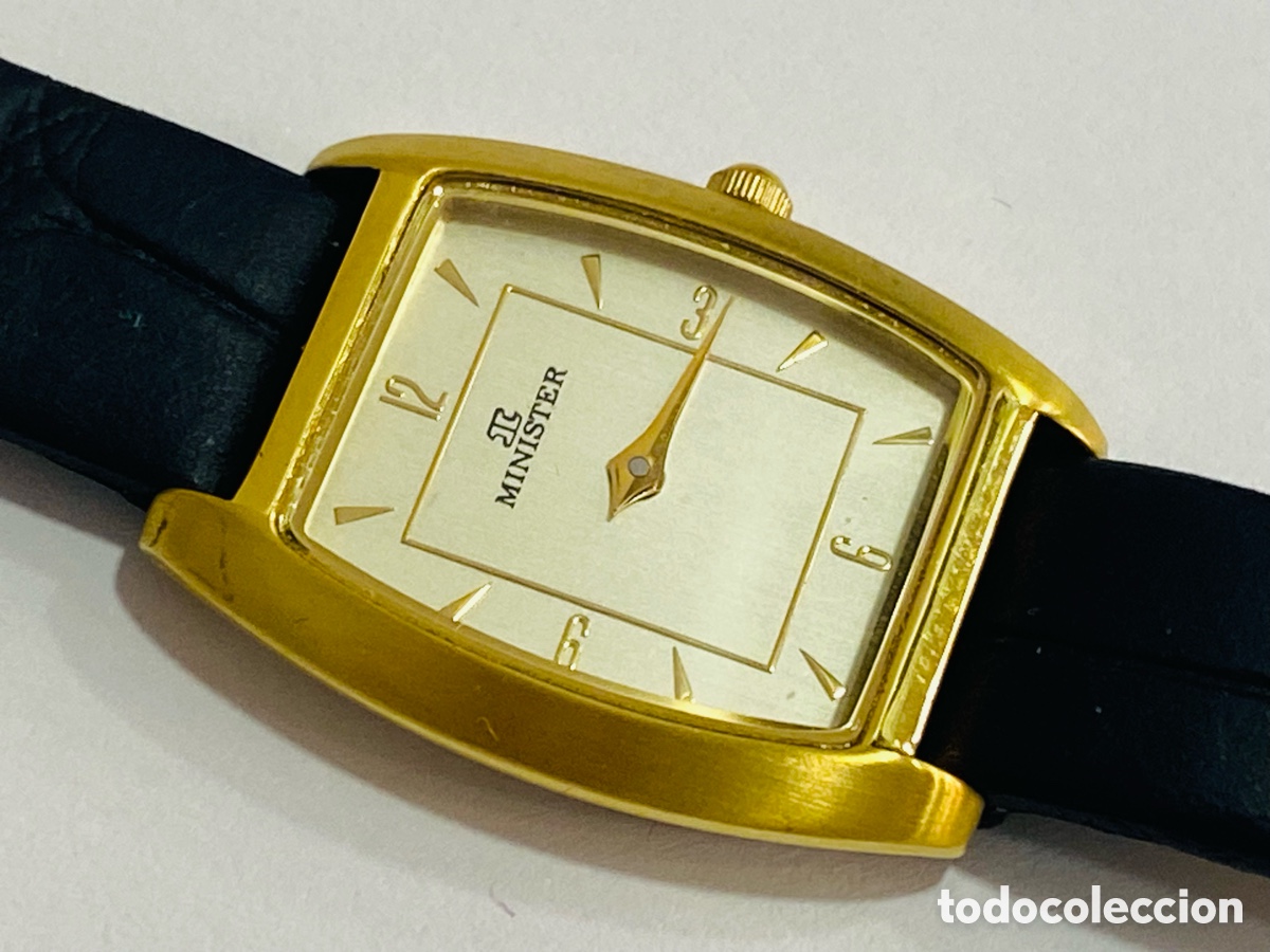 Relojes: Reloj Minister Chapado y Cuero - Foto 2