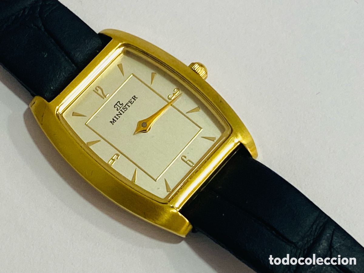 Relojes: Reloj Minister Chapado y Cuero - Foto 4