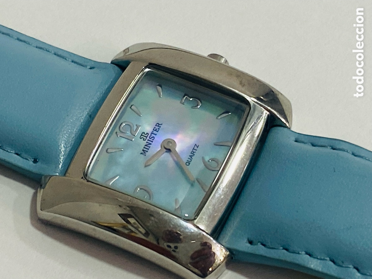 Relojes: Reloj Minister de Cuero Azul - Foto 2