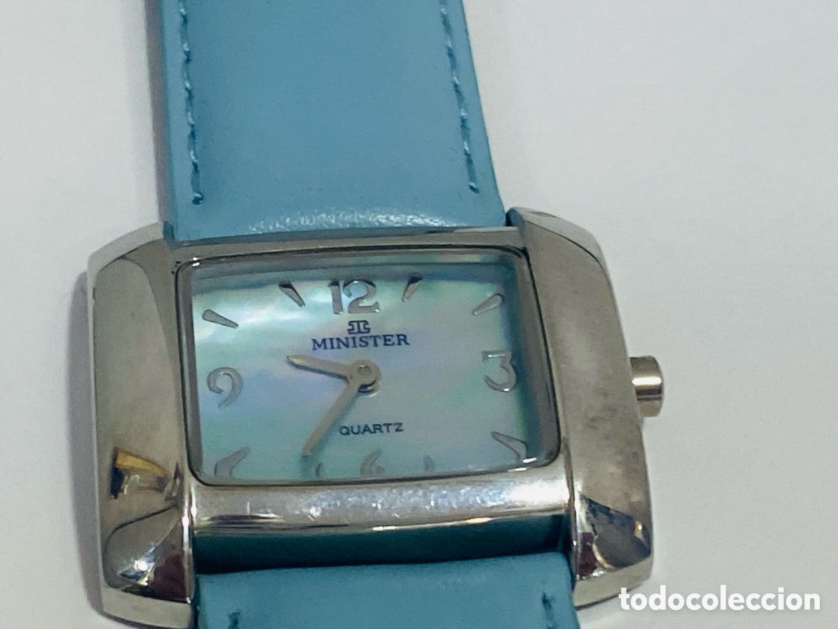 Relojes: Reloj Minister de Cuero Azul - Foto 3