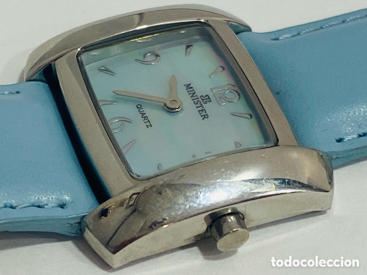 Relojes: Reloj Minister de Cuero Azul - Foto 6