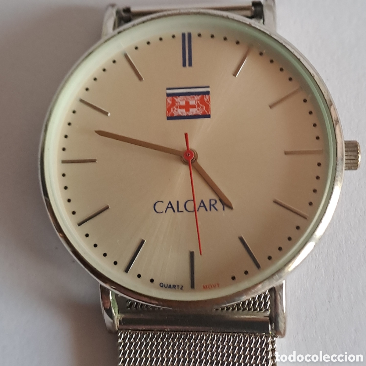 Relojes: CALGARY RELOJ QUARTZ, METALICO. MODELO SILVER MOUNTAIN. FUNCIONA. - Foto 7