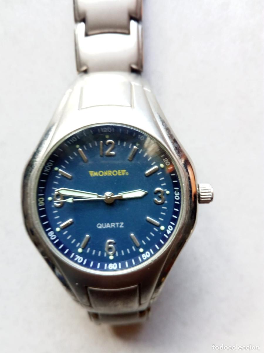Relojes: Reloj de pulsera Monroe con esfera azul. - Foto 1
