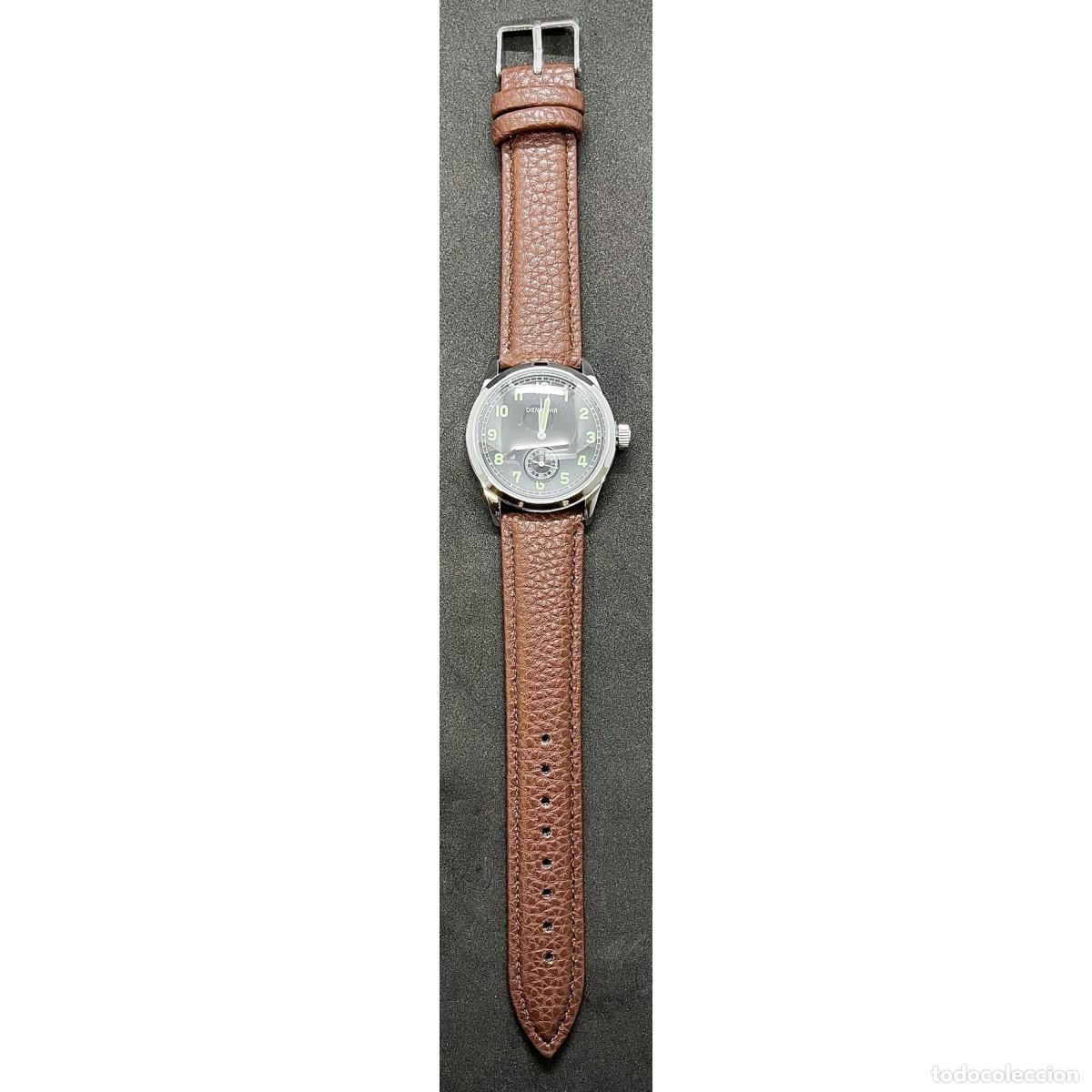 Relojes: RELOJ DE SERVICIO DE LA WEHRMACHT MARR&Oacute;N &ndash; R&Eacute;PLICA - Foto 8