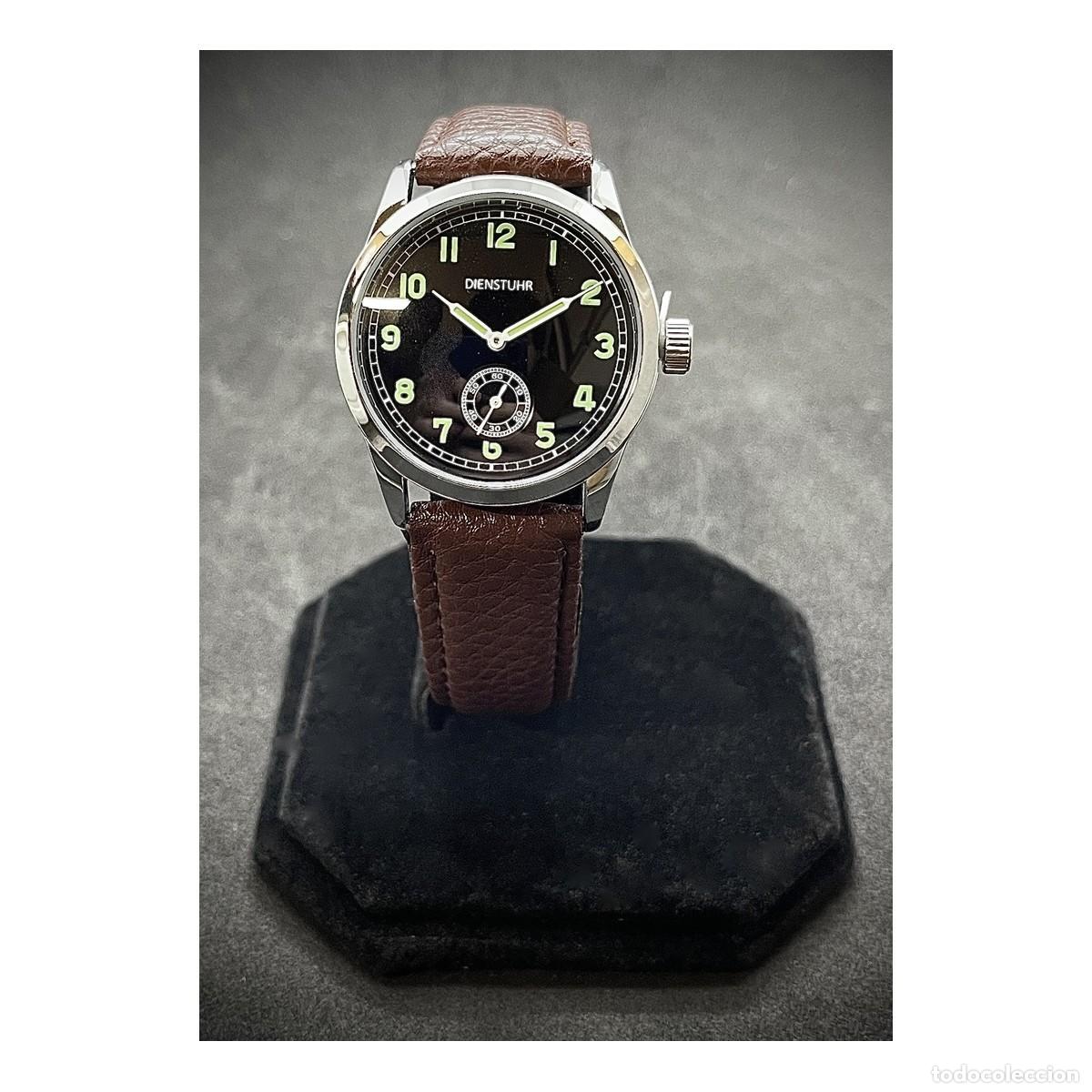 Relojes: RELOJ DE SERVICIO DE LA WEHRMACHT MARR&Oacute;N &ndash; R&Eacute;PLICA - Foto 12