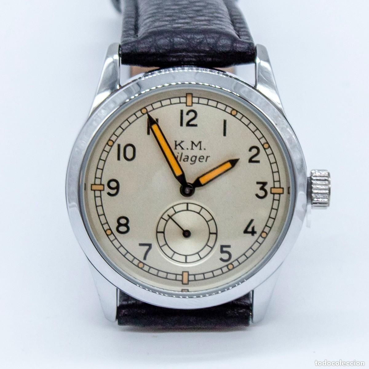 Rel&oacute;gios: RELOJ DE SERVICIO KRIEGSMARINE NEGRO &ndash; R&Eacute;PLICA