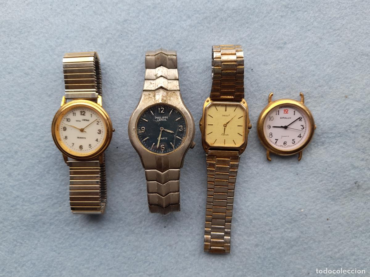 Watches: Lote de 4 Relojes de Cuarzo para Caballero.
