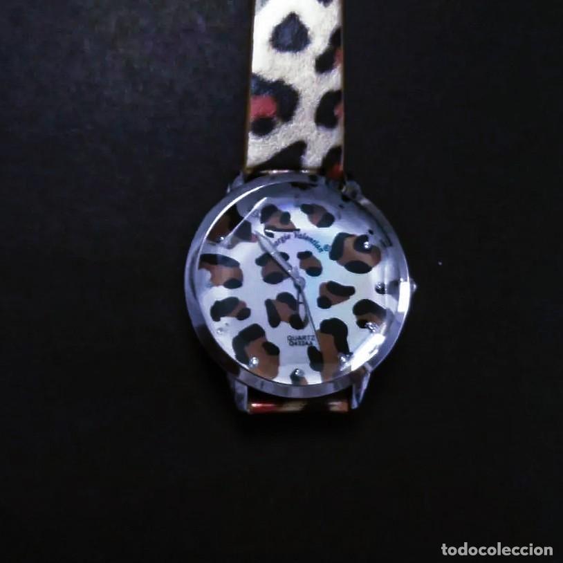 Relojes: RELOJ DE CORREA LEOPARDO PLASTIFICADA Y ACERO. GIORGIE VALENTIAN. CRISTAL FACETADO. QUARTZ