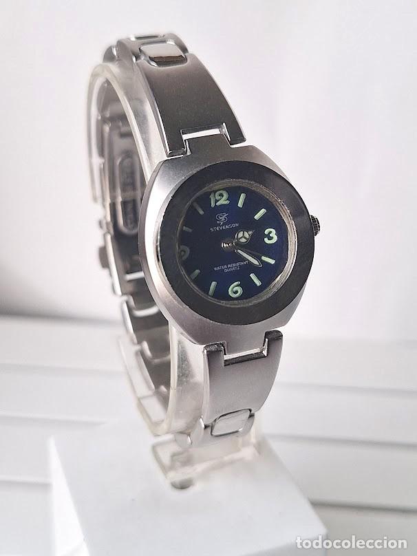 Relojes: Reloj STEVENSON Mujer Azul/Plata. Nuevo