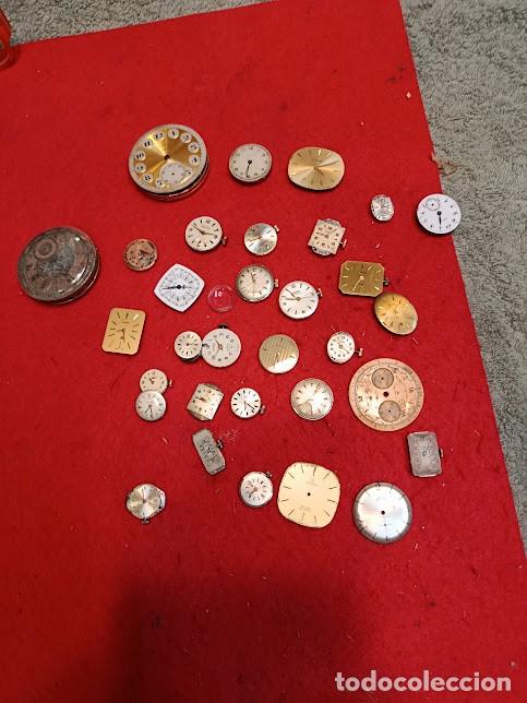 Relojes: Lote de maquinas y esferas de reloj REF-8724