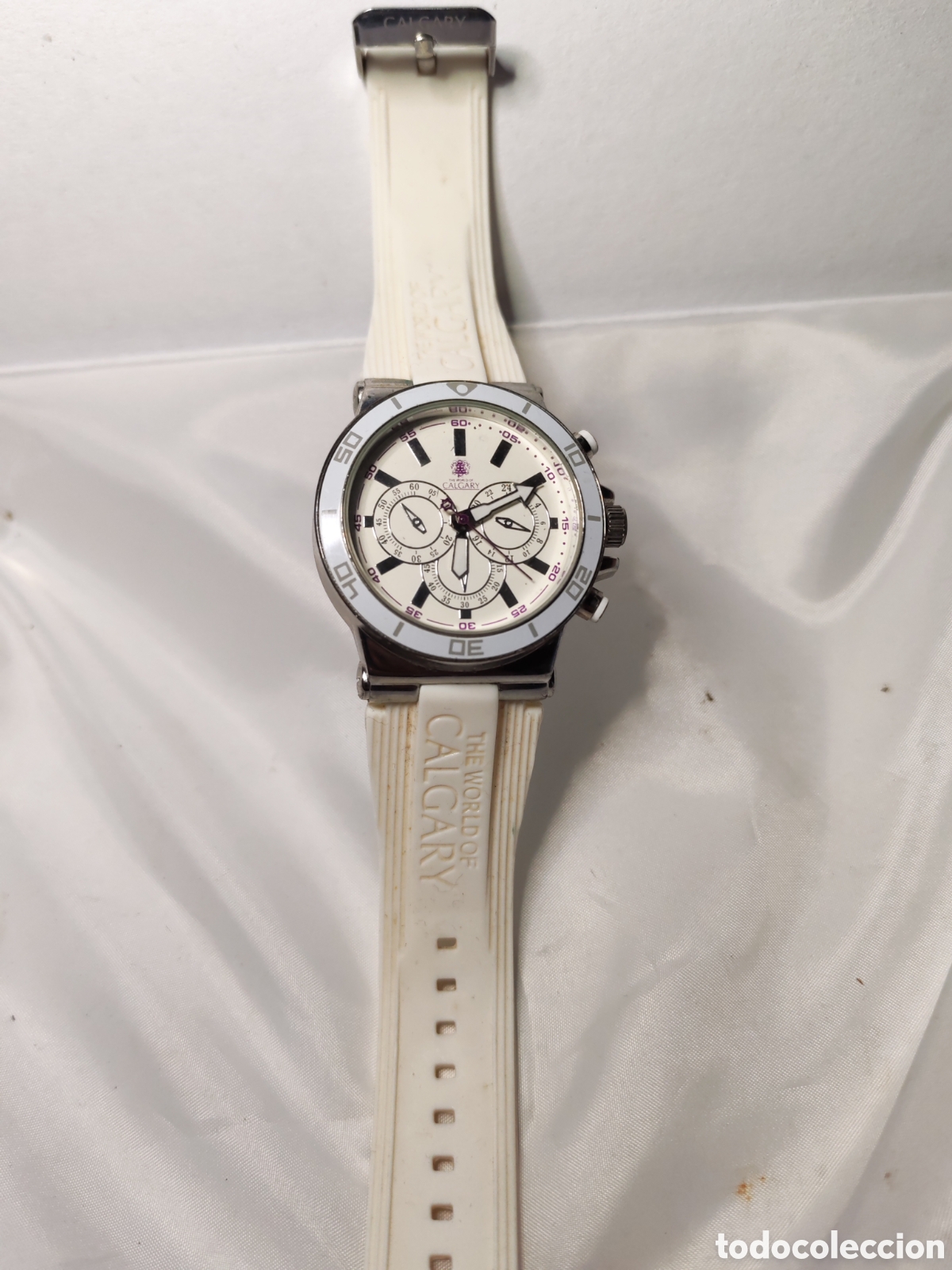 Relojes: Reloj Galgary Coleccion deportiva. Blanco.
