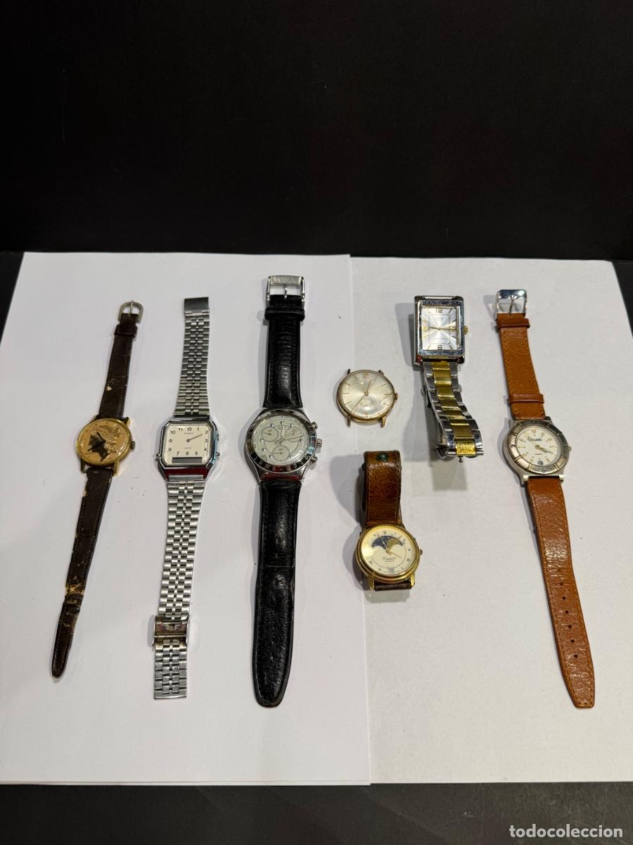 Relojes: LOTE DE 7 RELOJES VARIOS DUWARD, CASIO, SWATCH CRONO... (G)