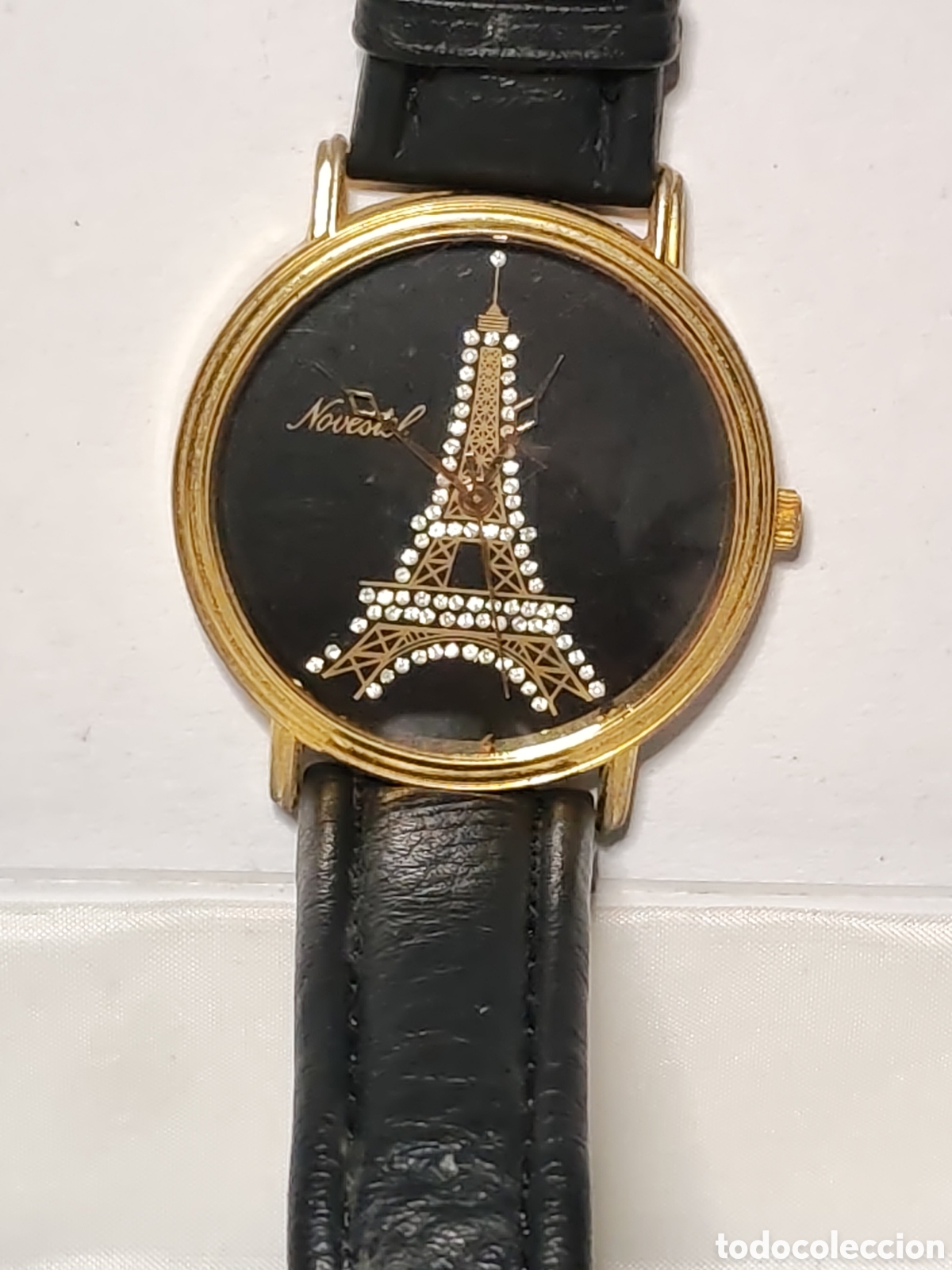 Relojes: Reloj de pulsera vintage. Novesal. A&ntilde;os 80 Decorado con torre Eiffel.