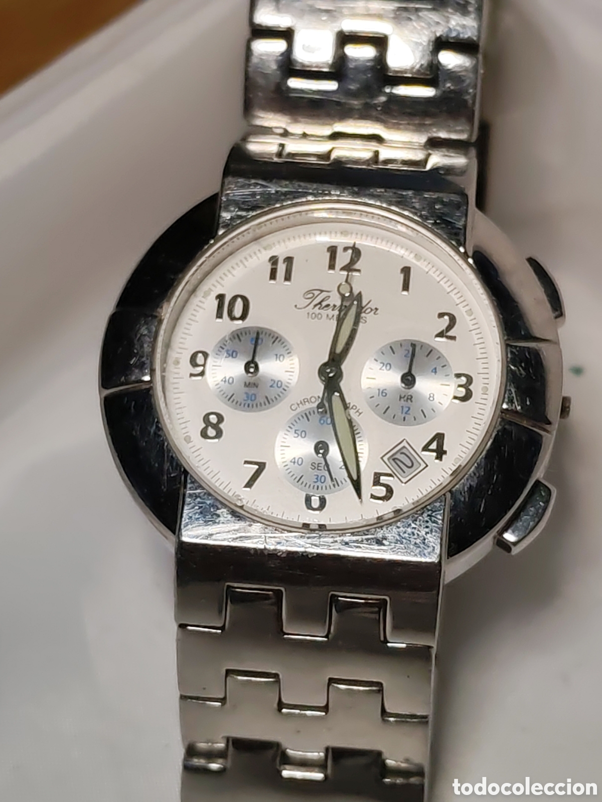 Relojes: Reloj Thermidor estilo cronografo. Brazalete de acero. Finales 90 principios 2000