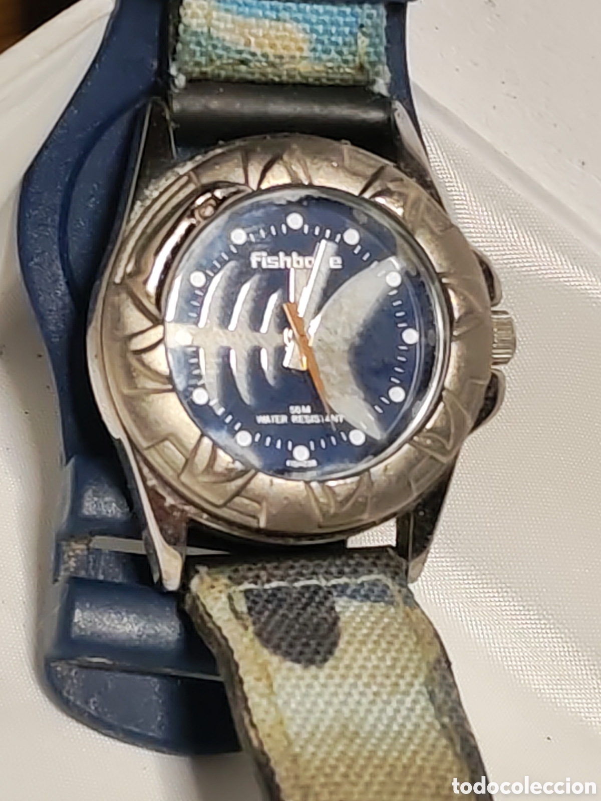 Relojes: Reloj pulsera Fishbone. Esqueleto de pez en plateado. Finales 90 principios 2000